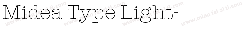 Midea Type Light字体转换
